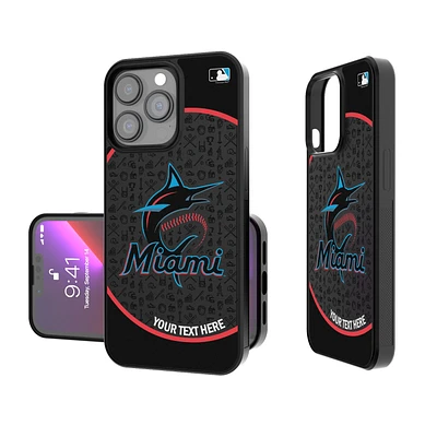 Miami Marlins Circle Design Personalized iPhone Bump Case