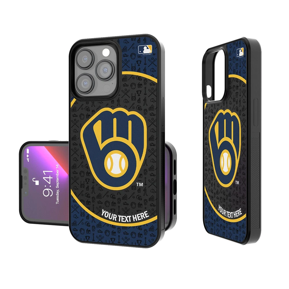 Milwaukee Brewers Circle Design Personalized iPhone Bump Case