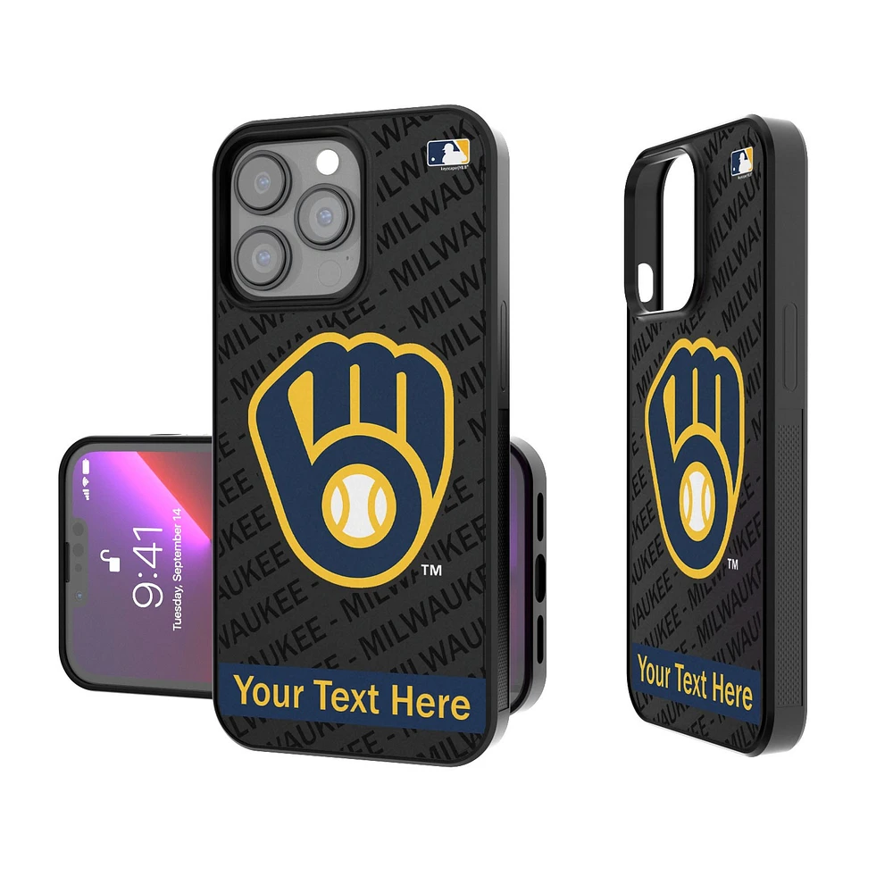 Milwaukee Brewers Tilt Design Personalized iPhone Bump Case