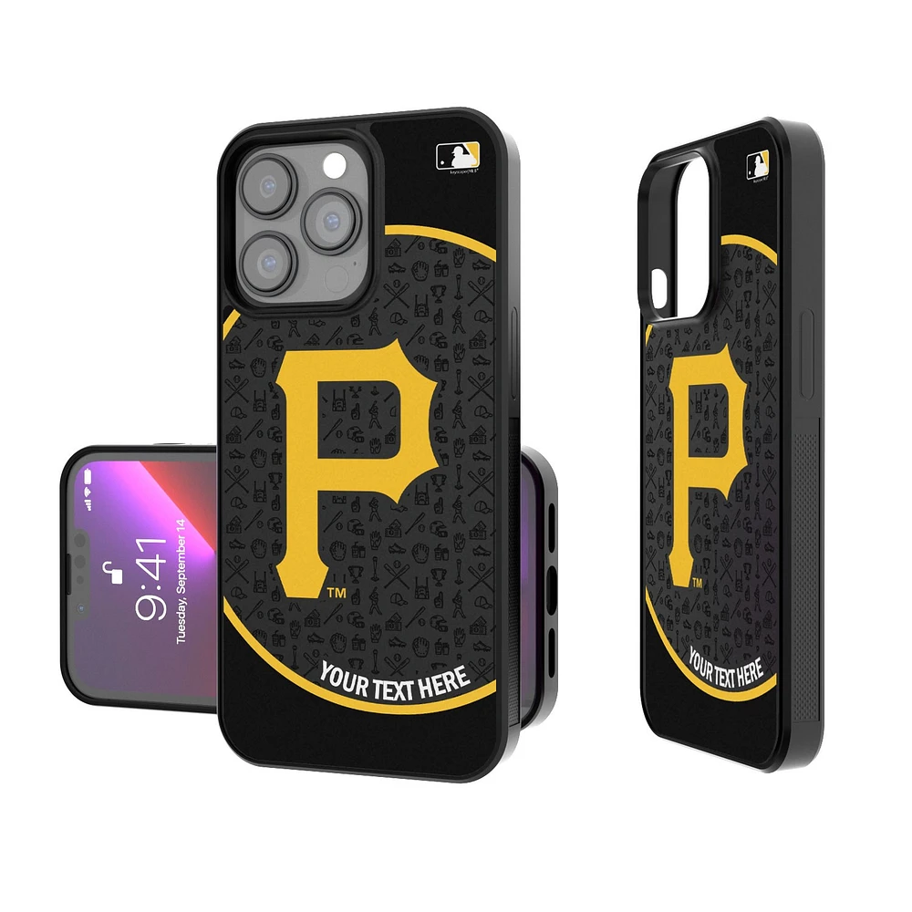 Pittsburgh Pirates Circle Design Personalized iPhone Bump Case