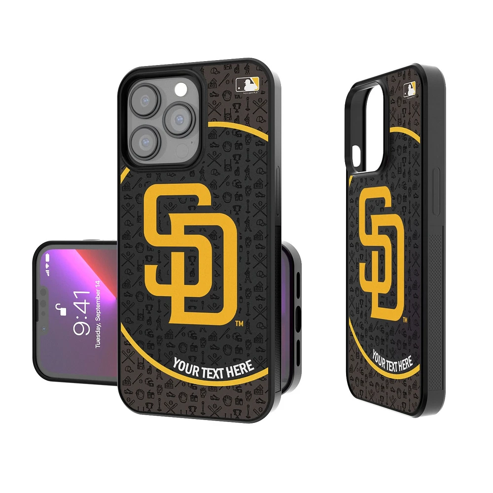 San Diego Padres Circle Design Personalized iPhone Bump Case