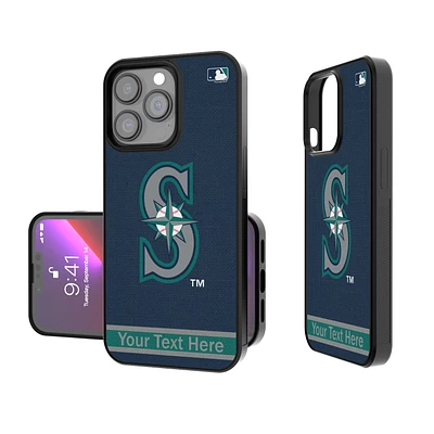 Seattle Mariners Stripe Design Personalized iPhone Bump Case