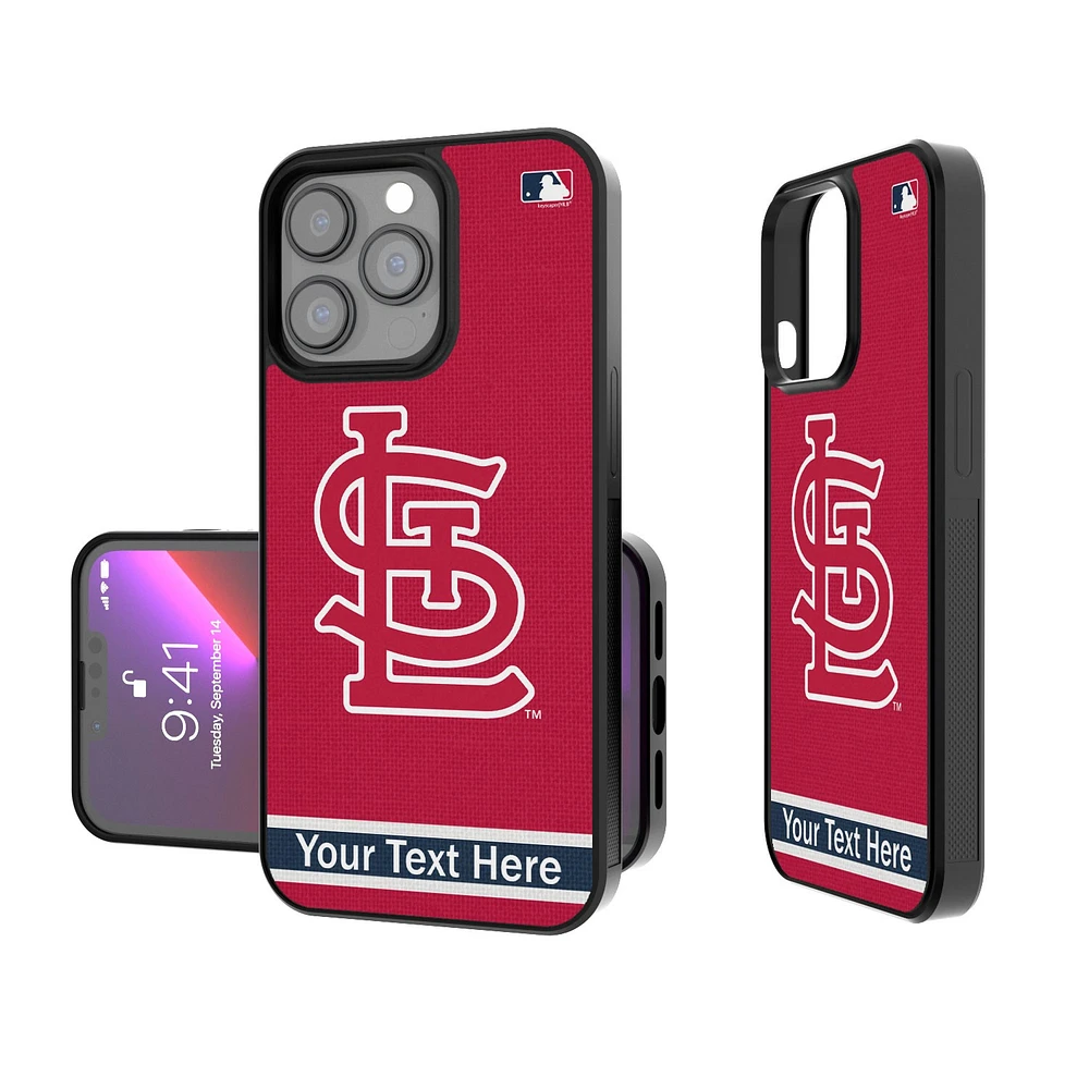 St. Louis Cardinals Stripe Design Personalized iPhone Bump Case