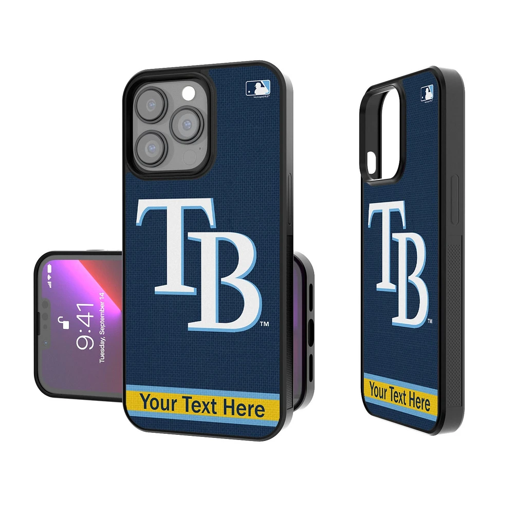 Tampa Bay Rays Stripe Design Personalized iPhone Bump Case