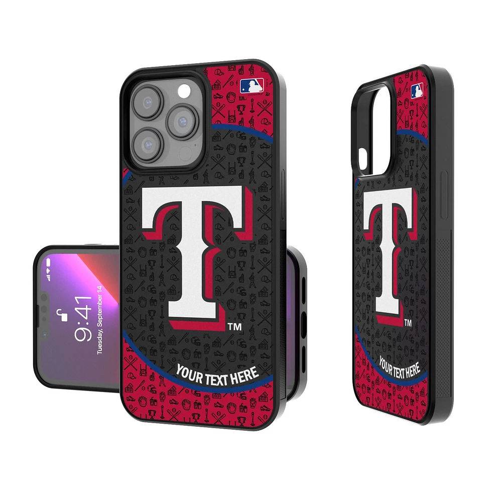 Texas Rangers Circle Design Personalized iPhone Bump Case