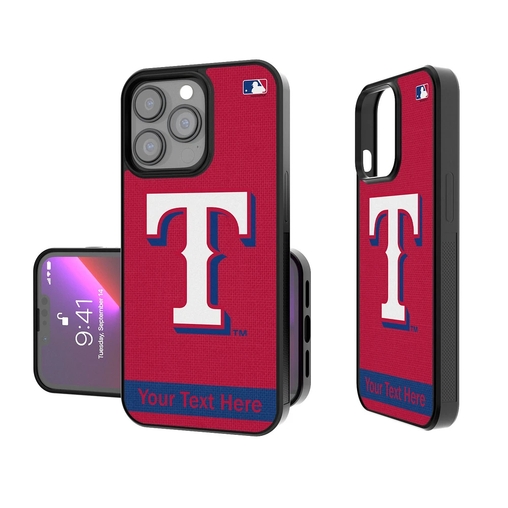 Texas Rangers Stripe Design Personalized iPhone Bump Case