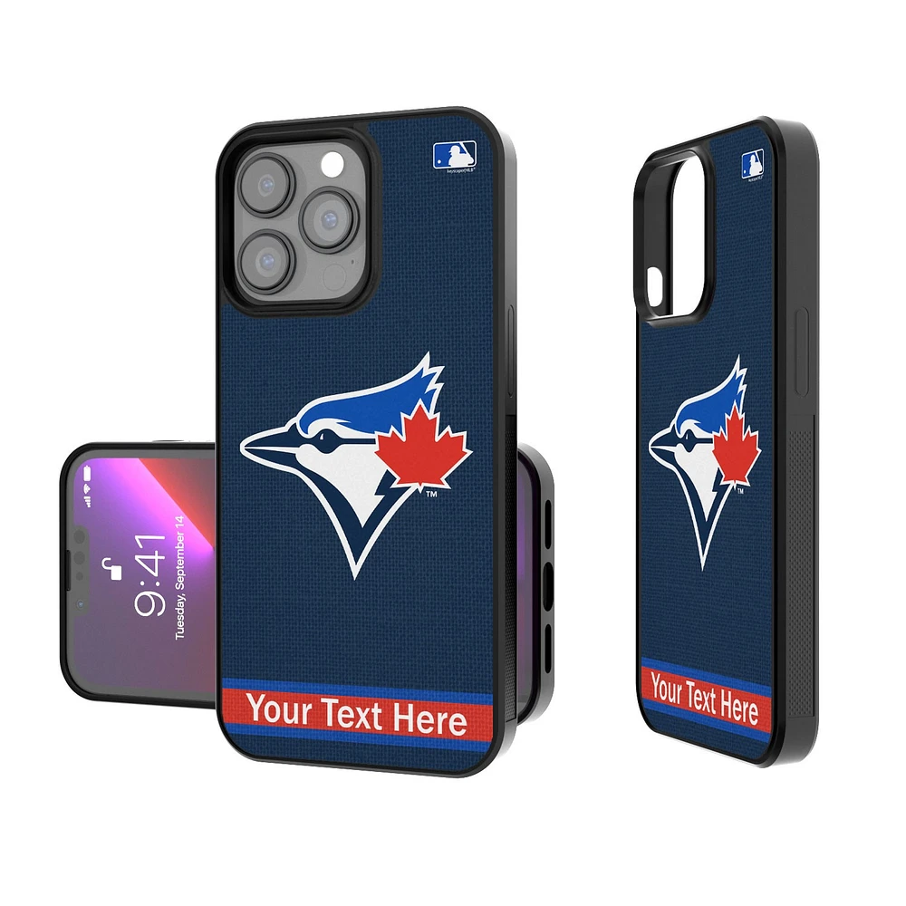 Toronto Blue Jays Stripe Design Personalized iPhone Bump Case