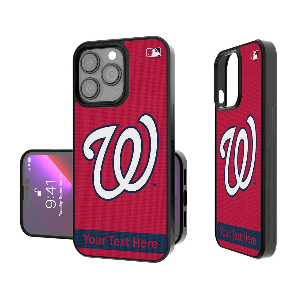 Washington Nationals Stripe Design Personalized iPhone Bump Case