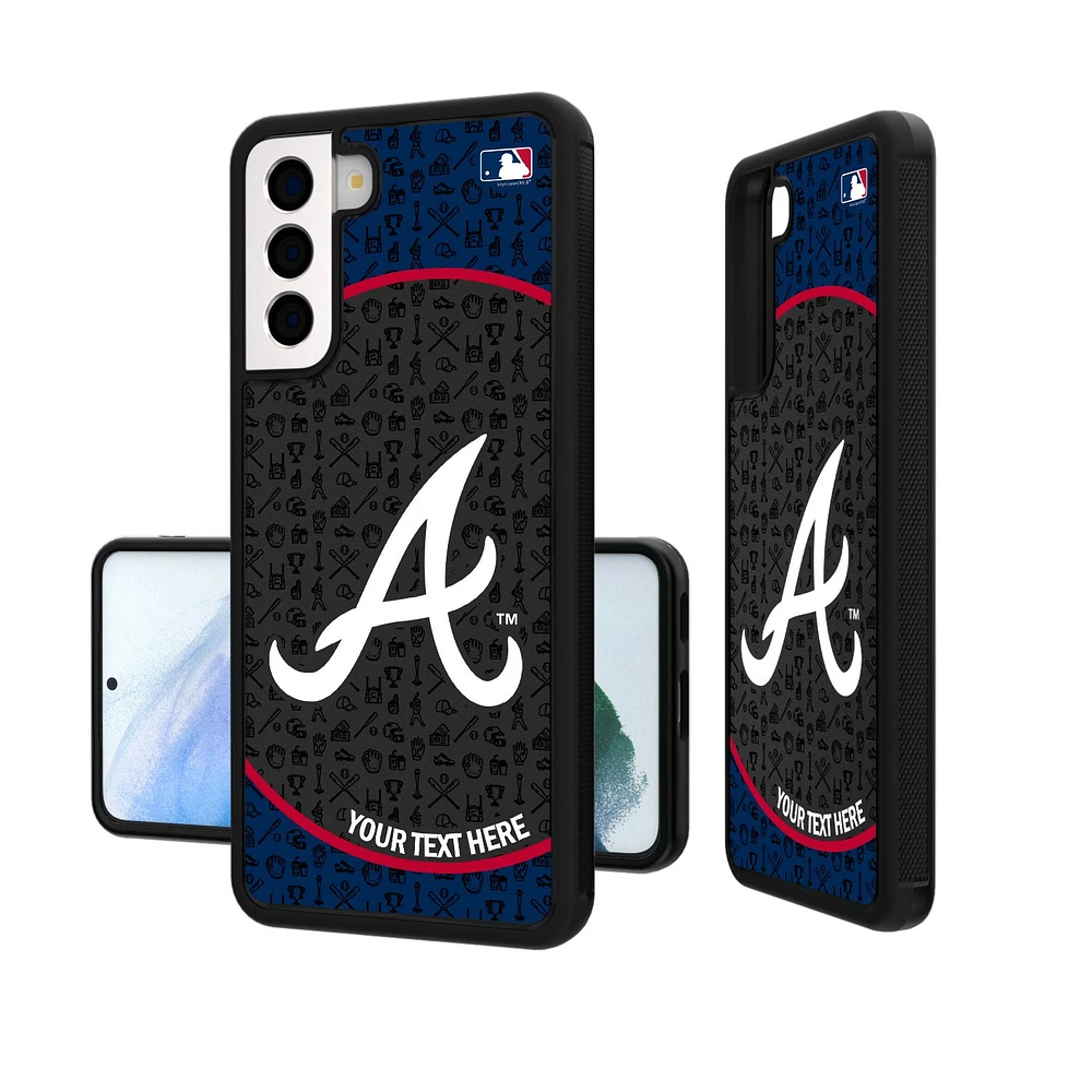 Atlanta Braves Circle Design Personalized Galaxy Bump Case