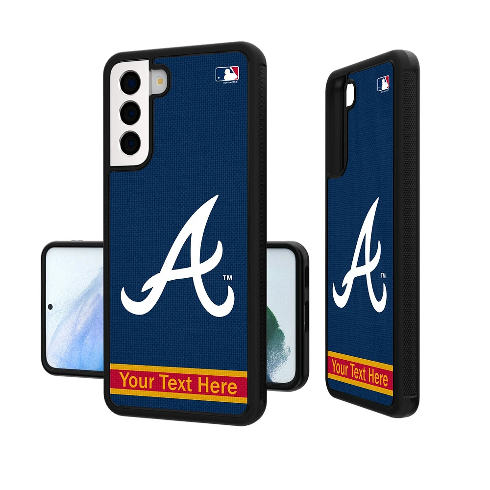Atlanta Braves Stripe Design Personalized Galaxy Bump Case