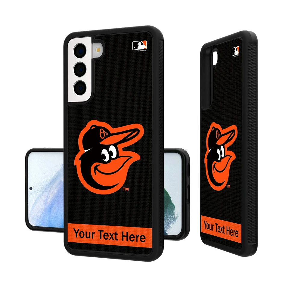 Baltimore Orioles Stripe Design Personalized Galaxy Bump Case