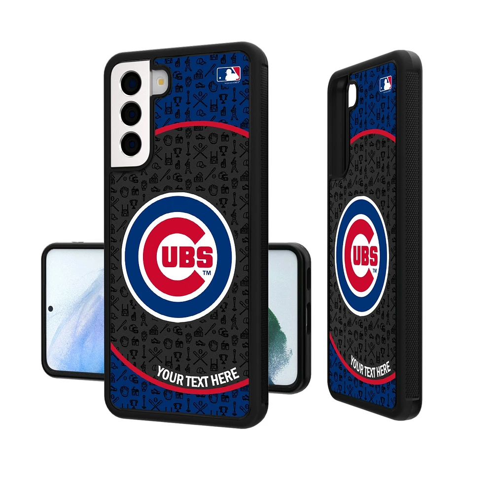 Chicago Cubs Circle Design Personalized Galaxy Bump Case