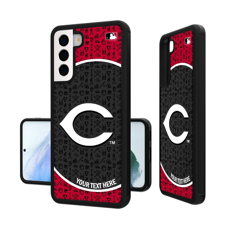 Cincinnati Reds Circle Design Personalized Galaxy Bump Case