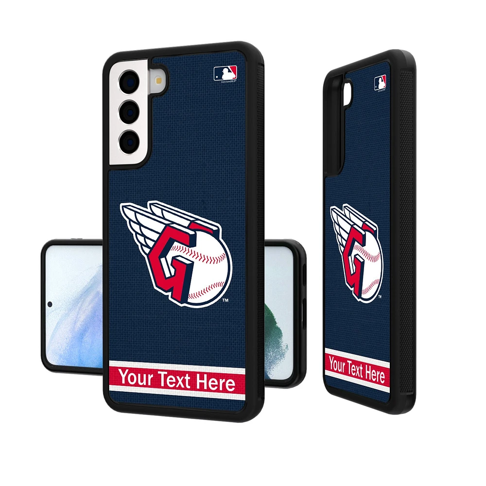 Cleveland Guardians Stripe Design Personalized Galaxy Bump Case