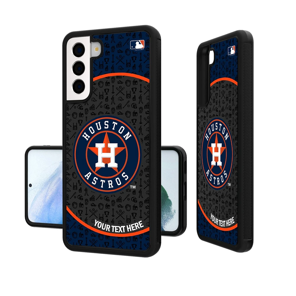Houston Astros Circle Design Personalized Galaxy Bump Case