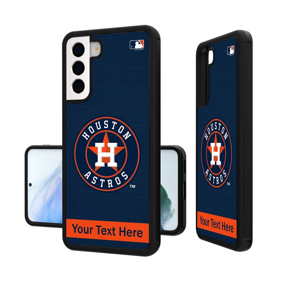 Houston Astros Stripe Design Personalized Galaxy Bump Case