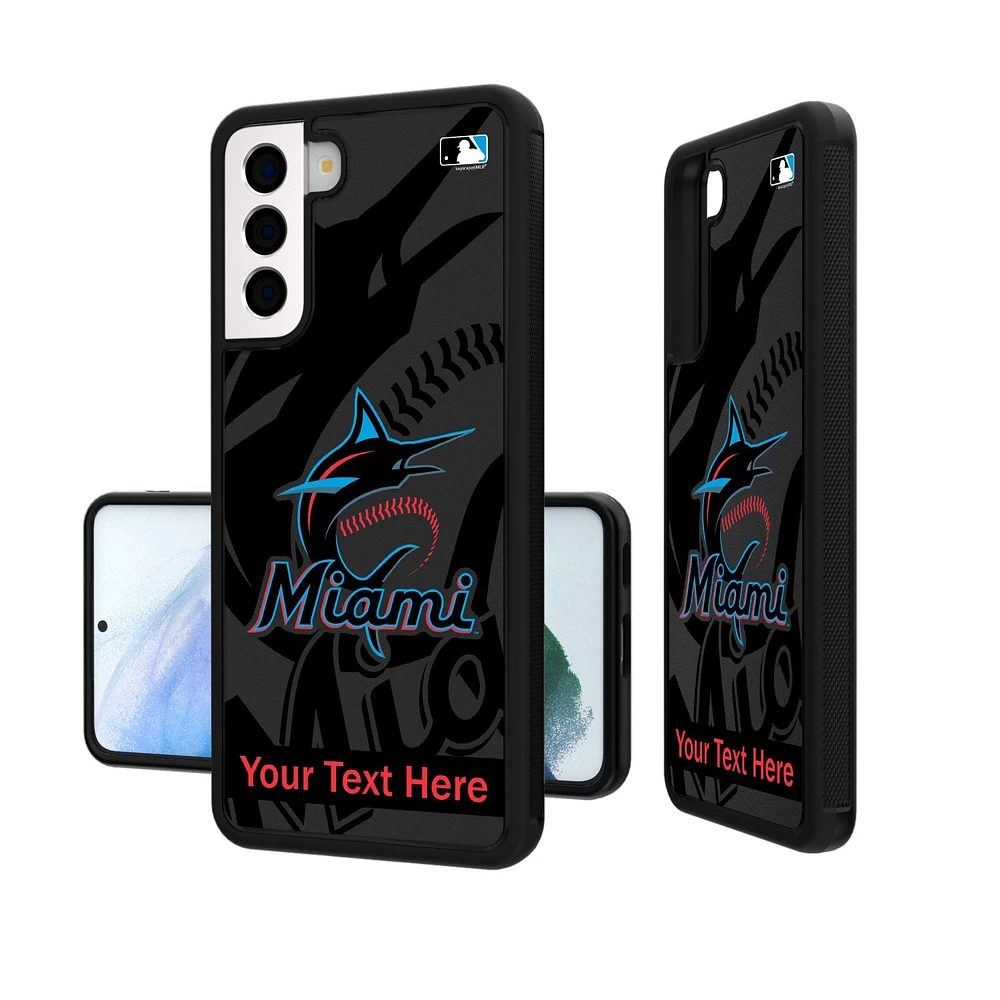 Miami Marlins Tilt Design Personalized Galaxy Bump Case