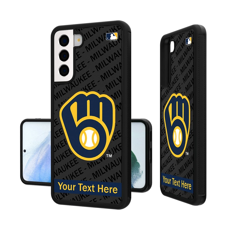 Milwaukee Brewers Tilt Design Personalized Galaxy Bump Case