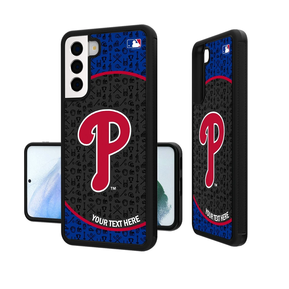 Philadelphia Phillies Circle Design Personalized Galaxy Bump Case