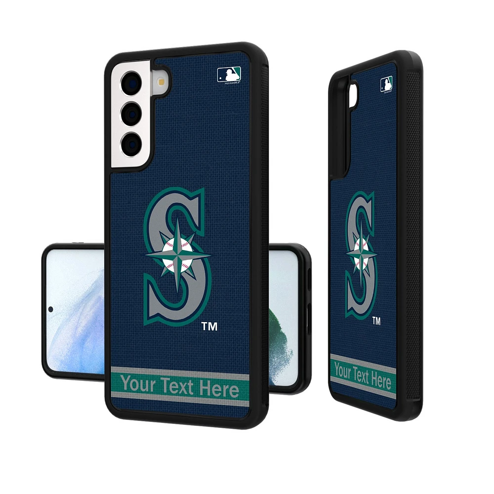 Seattle Mariners Stripe Design Personalized Galaxy Bump Case