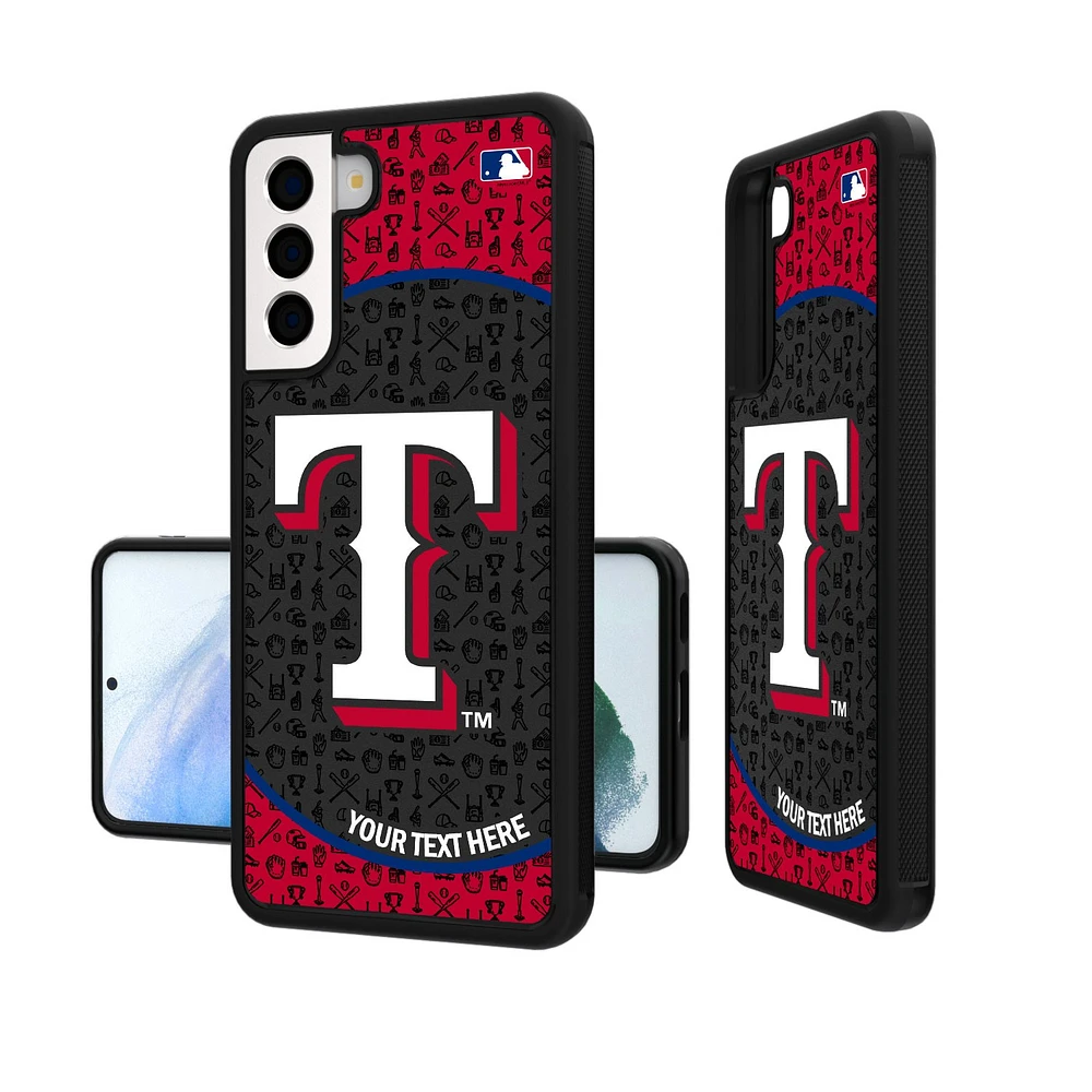 Texas Rangers Circle Design Personalized Galaxy Bump Case