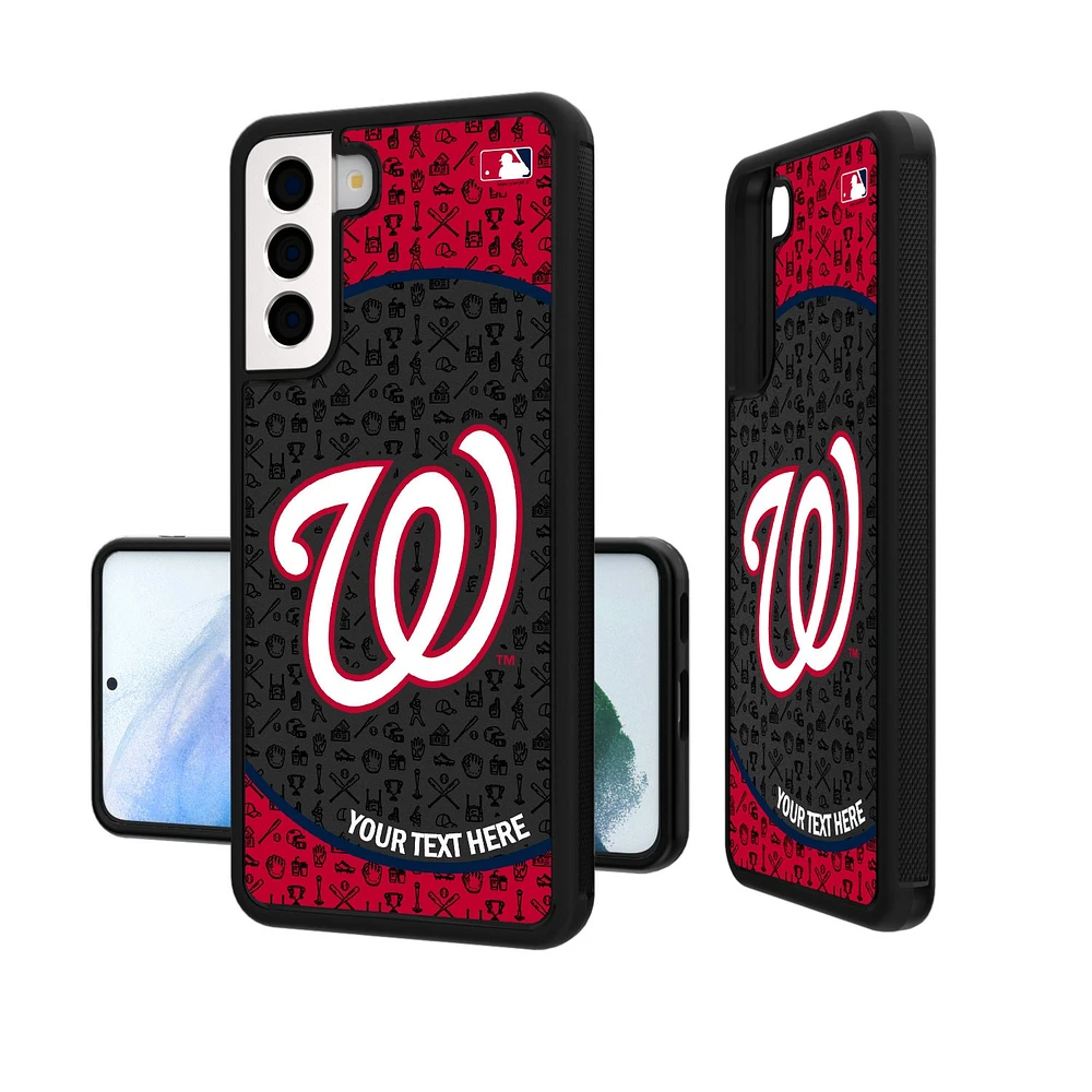Washington Nationals Circle Design Personalized Galaxy Bump Case