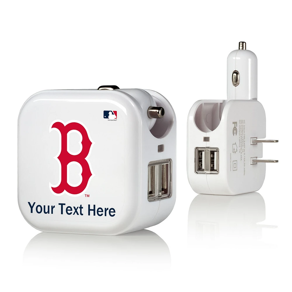 Boston Red Sox Personalized 2-In-1 USB Charger
