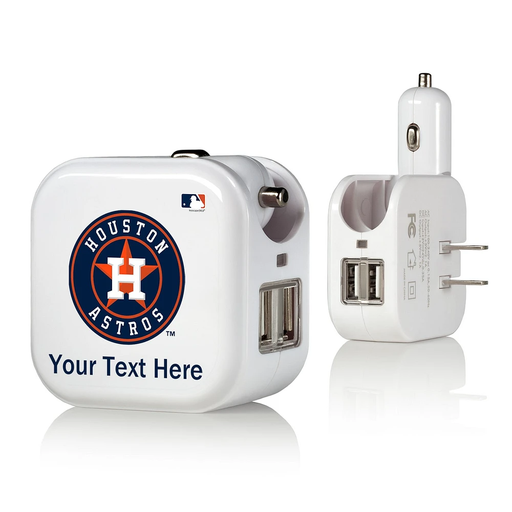 Houston Astros Personalized 2-In-1 USB Charger