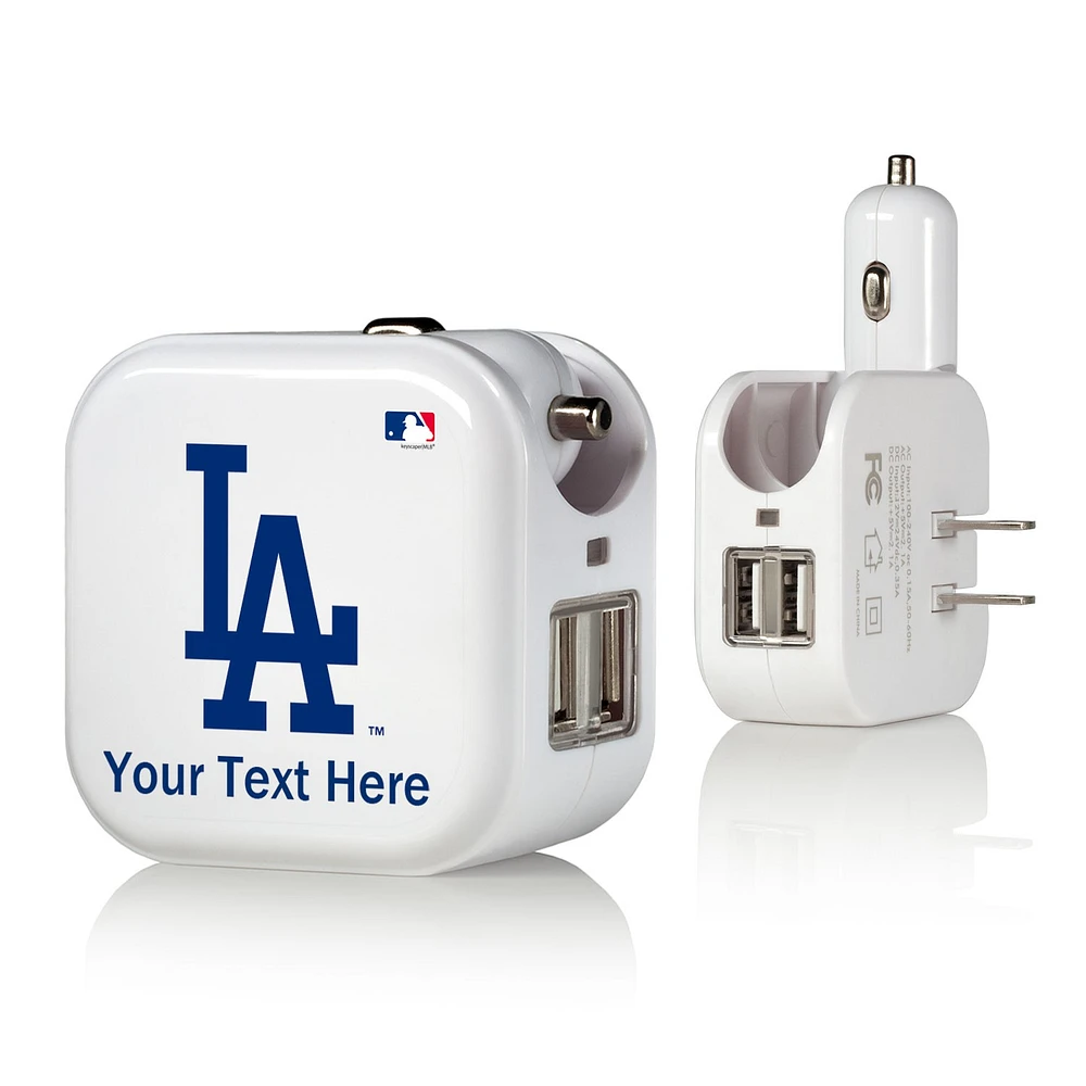 Los Angeles Dodgers Personalized 2-In-1 USB Charger