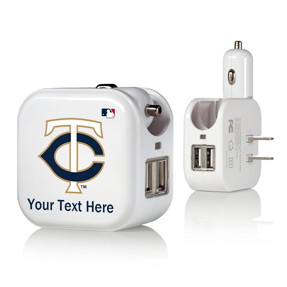 Minnesota Twins Personalized 2-In-1 USB Charger