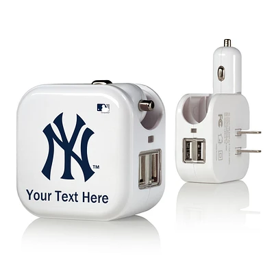 New York Yankees Personalized 2-In-1 USB Charger