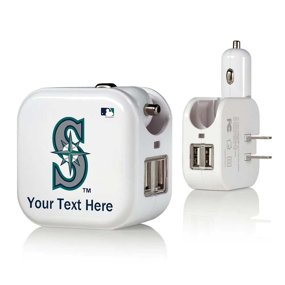 Seattle Mariners Personalized 2-In-1 USB Charger
