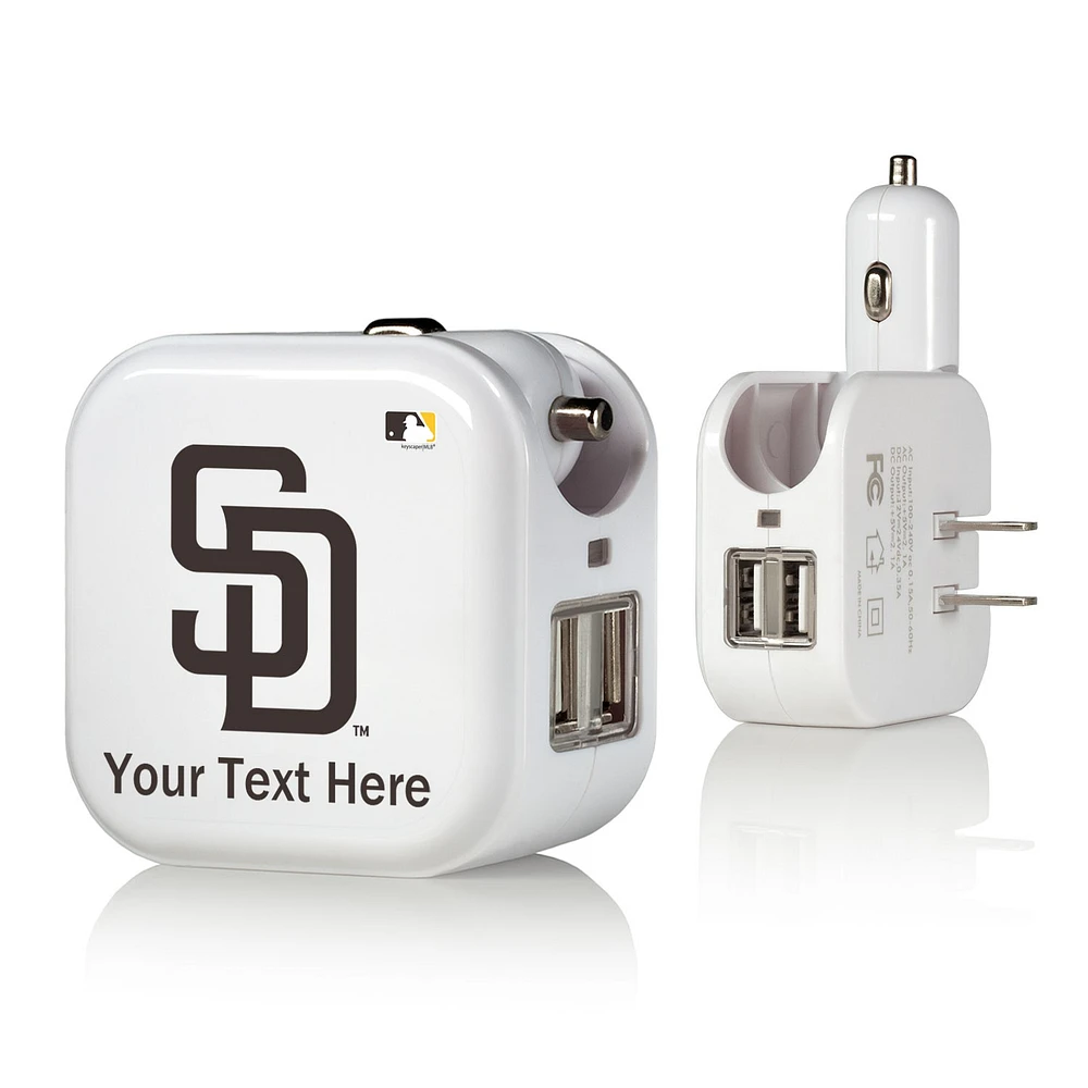 San Diego Padres Personalized 2-In-1 USB Charger