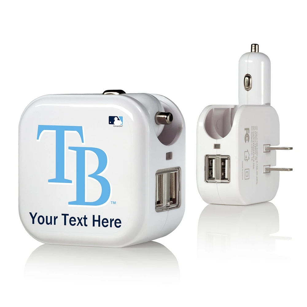 Tampa Bay Rays Personalized 2-In-1 USB Charger
