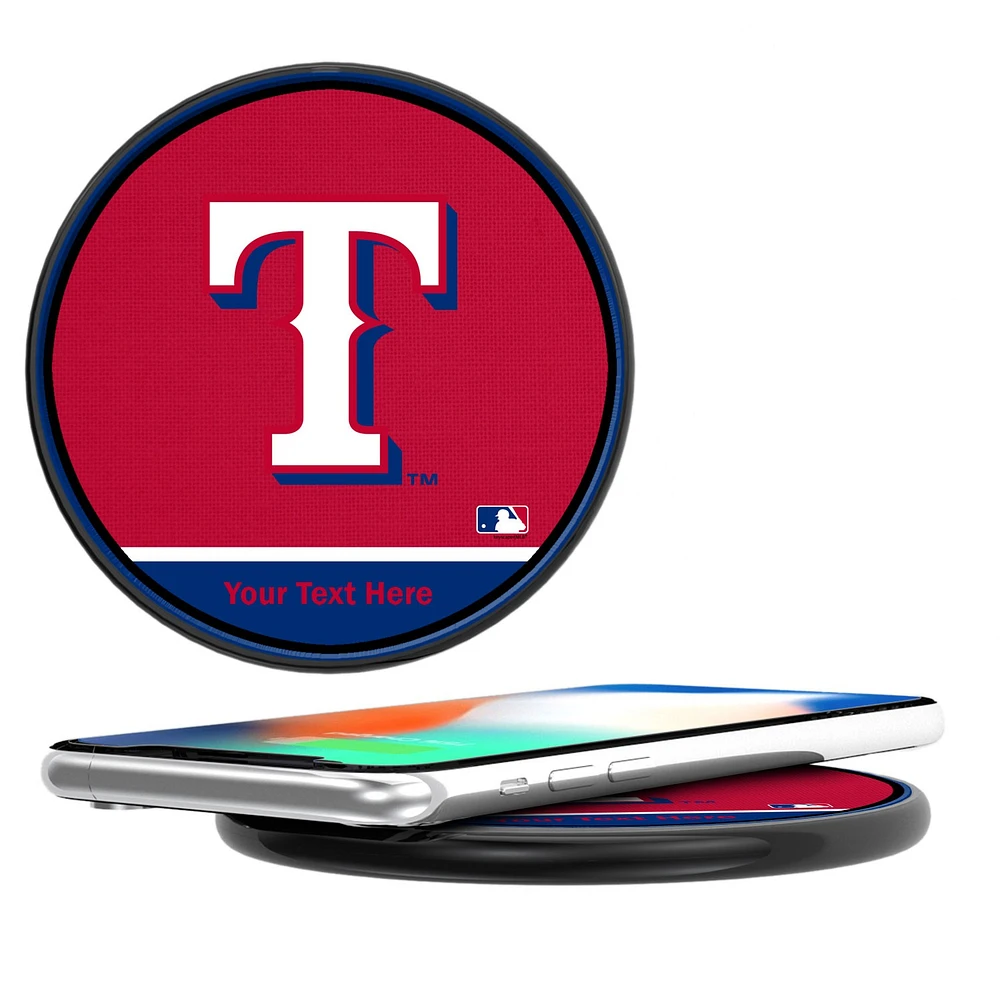 Texas Rangers Personalized 10-Watt Wireless Phone Charger