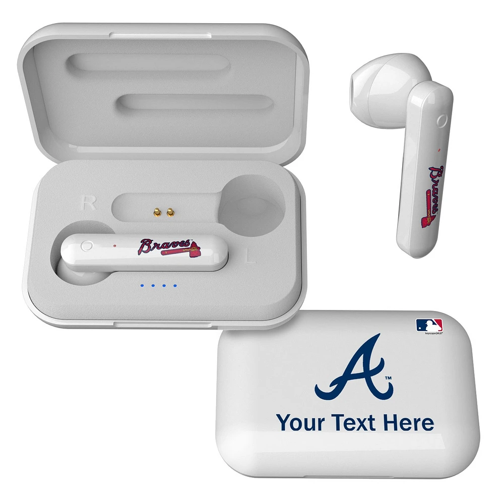 Atlanta Braves Personalized True Wireless Earbuds