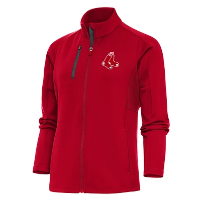 Women's Antigua Red Boston Sox Logo Generation Full-Zip Jacket