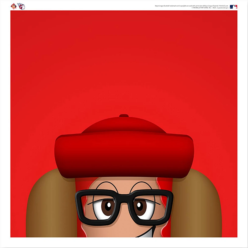 Ketchup Cleveland Guardians 12'' x 12'' Minimalist Mascot Poster Print
