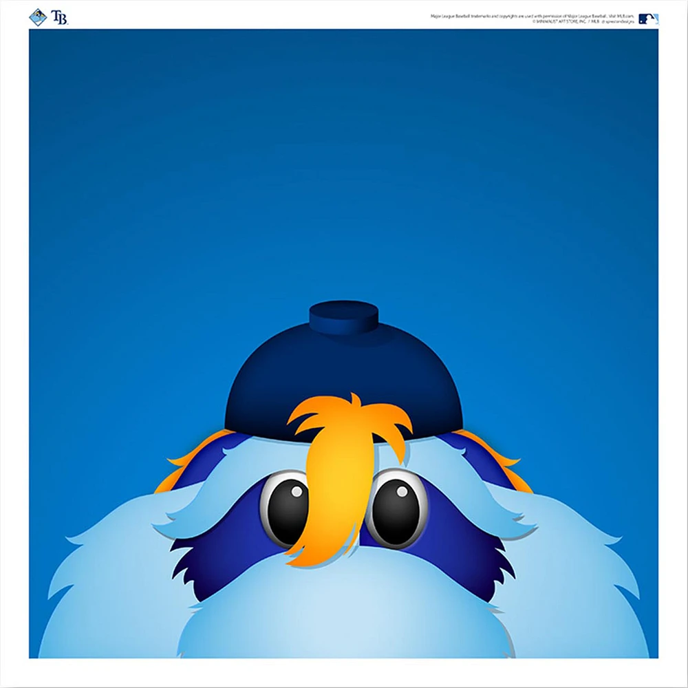 RAYMOND Tampa Bay Rays 12'' x 12'' Minimalist Mascot Poster Print