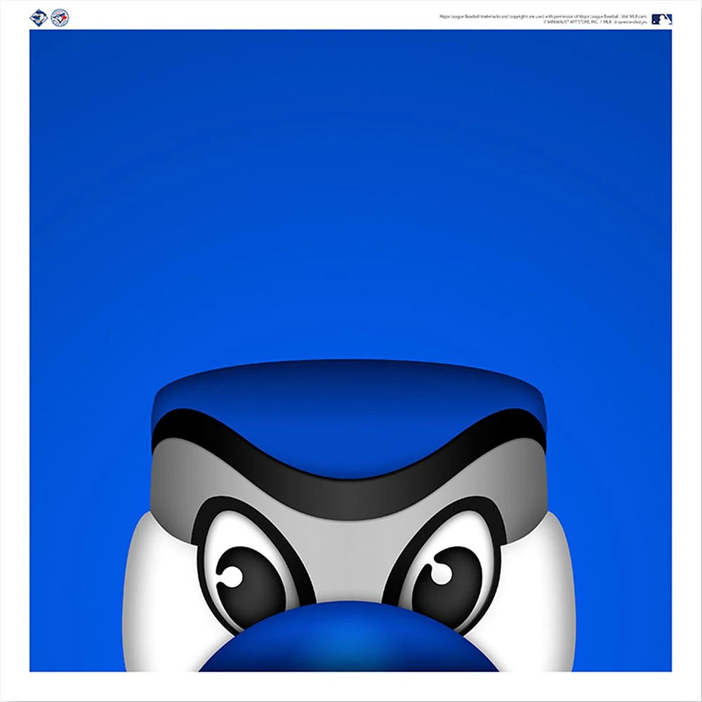 Ace Toronto Blue Jays 12'' x 12'' Minimalist Mascot Poster Print