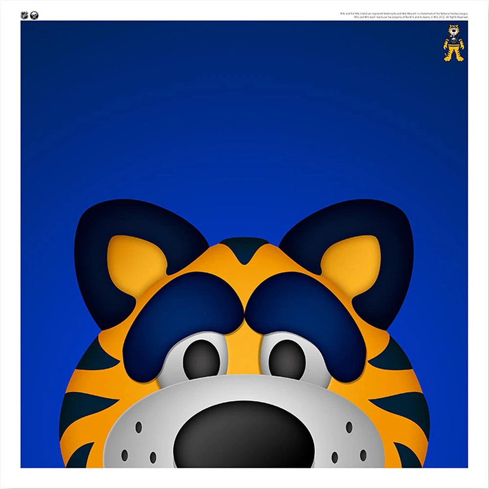 Sabretooth Buffalo Sabres 12'' x 12'' Minimalist Mascot Poster Print