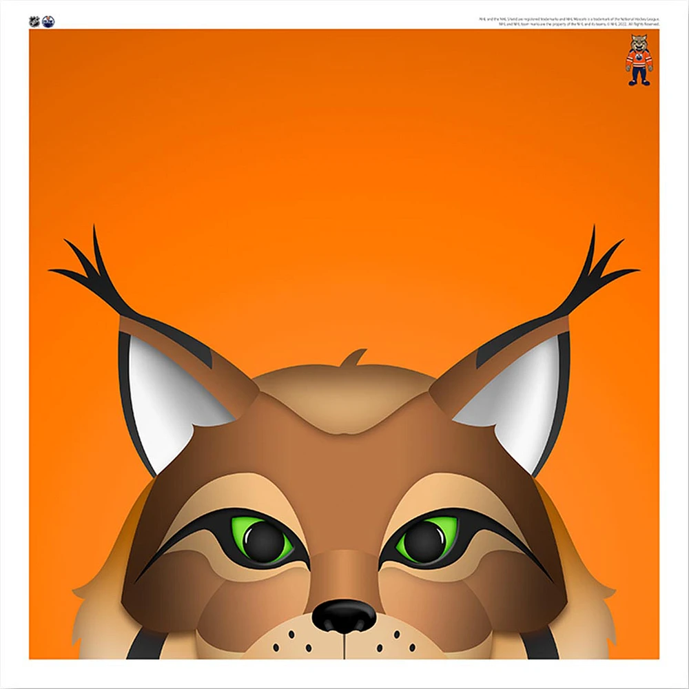 Hunter Edmonton Oilers 12'' x 12'' Minimalist Mascot Poster Print