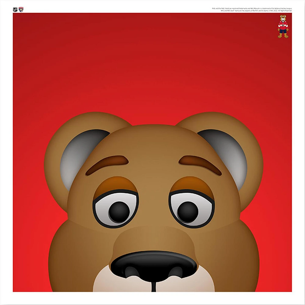 Stanley C. Panther Florida Panthers 12'' x 12'' Minimalist Mascot Poster Print