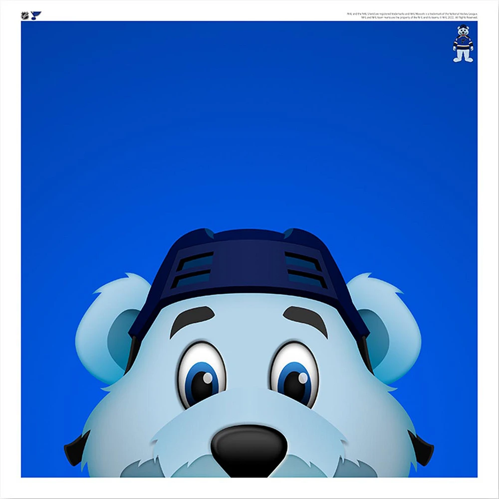 Louie St. Louis Blues 12'' x 12'' Minimalist Mascot Poster Print