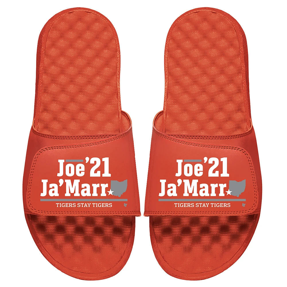 Men's ISlide x BreakingT Joe Burrow & Ja'Marr Chase Orange NFLPA '21 Slide Sandals
