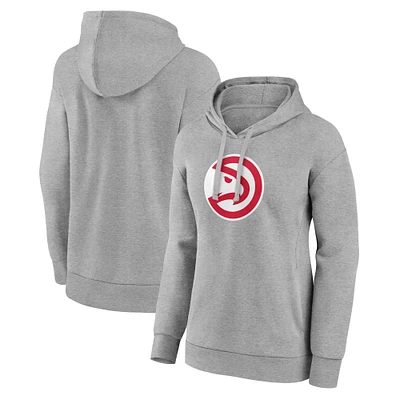 Women's Gray Atlanta Hawks Primary Logo Pullover Hoodie