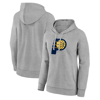 Women's Gray Indiana Pacers Primary Logo Pullover Hoodie