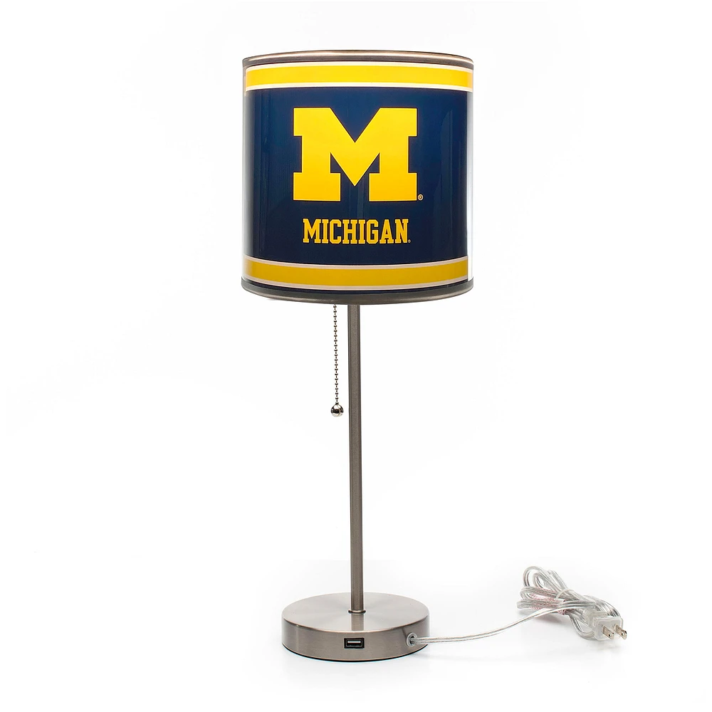 Imperial Michigan Wolverines Chrome Desk Lamp