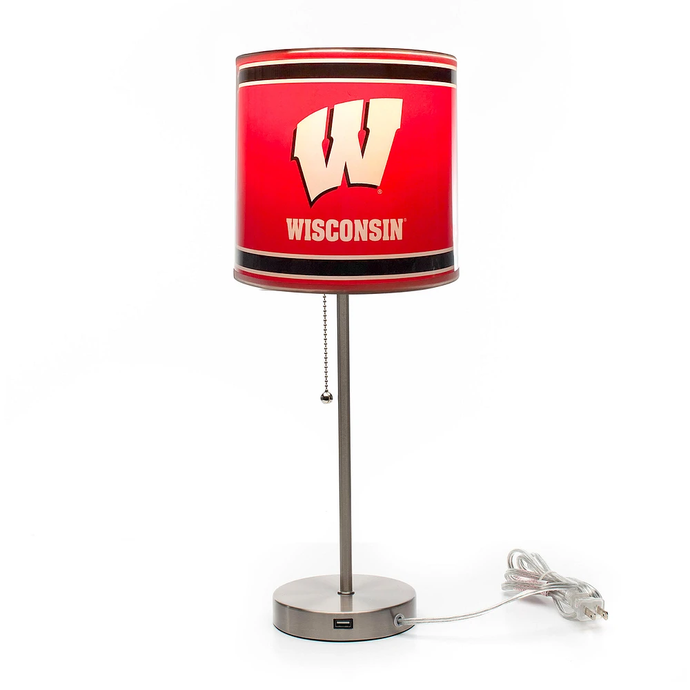 Imperial Wisconsin Badgers Chrome Desk Lamp