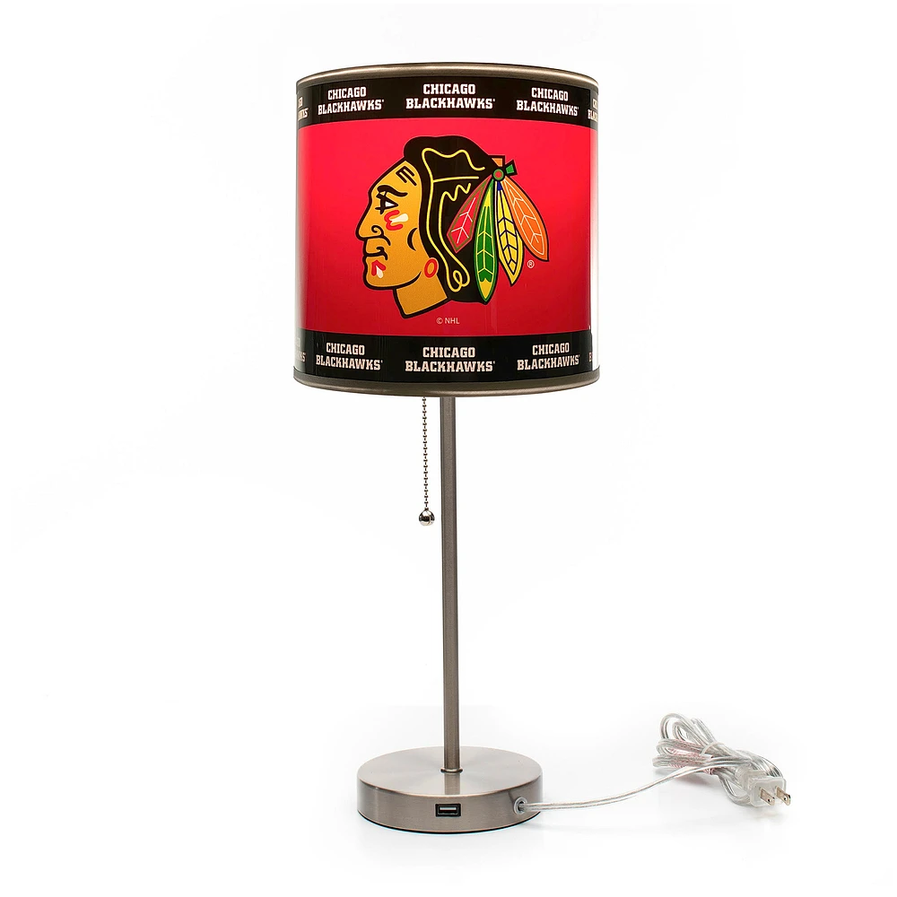 Imperial Chicago Blackhawks Chrome Desk Lamp